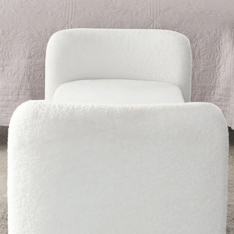 GDFStudio - Harper H-Frame Polyester Upholstered Bench with Modern Versatile Design