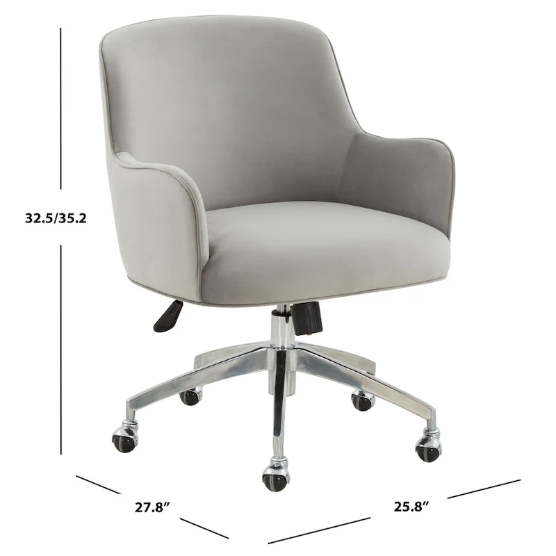 SAFAVIEH Couture Gregg Adjustable Swivel Desk Chair - 26.5  W x 27.8  L x 33.3  H - 26Wx28Dx35H