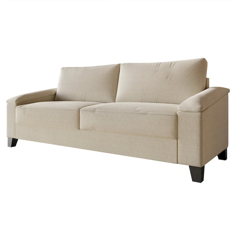 2.5-Seater Linen Sofa - Available in Beige, Grey, Blue