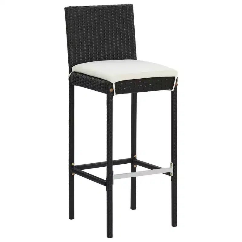 vidaXL Garden Bar Set Poly rattan Medium Removable Covers