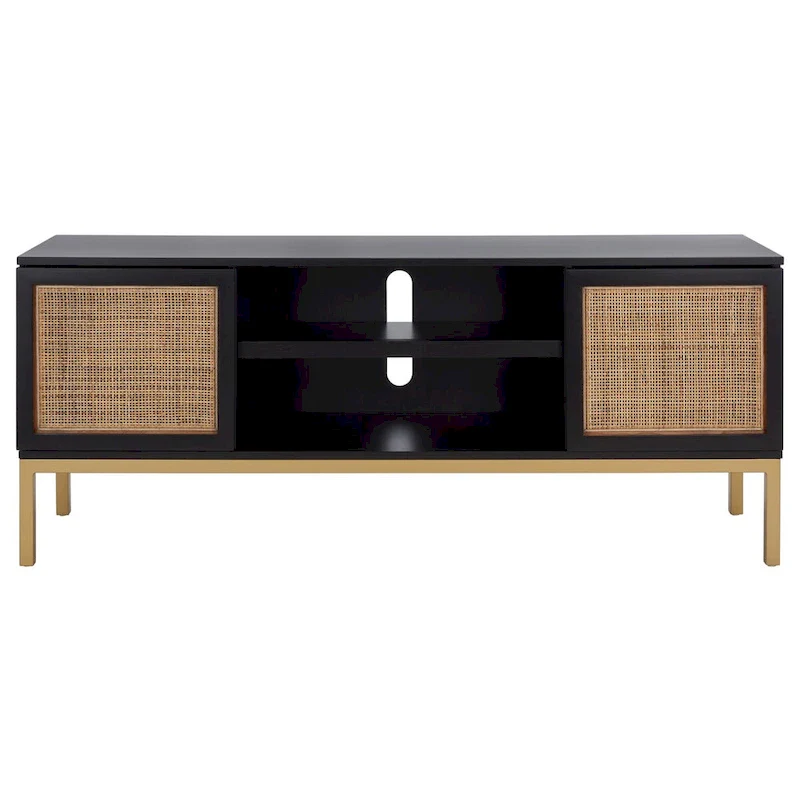 Cristen 1 Shelf Rattan Media Stand - 54  W x 15  D x 22  H - 54Wx15Dx22H