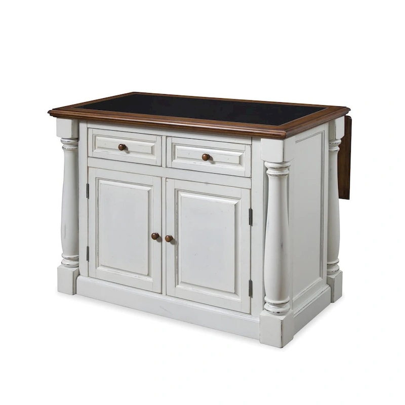 Monarch Antiqued White Kitchen Island by Home Styles