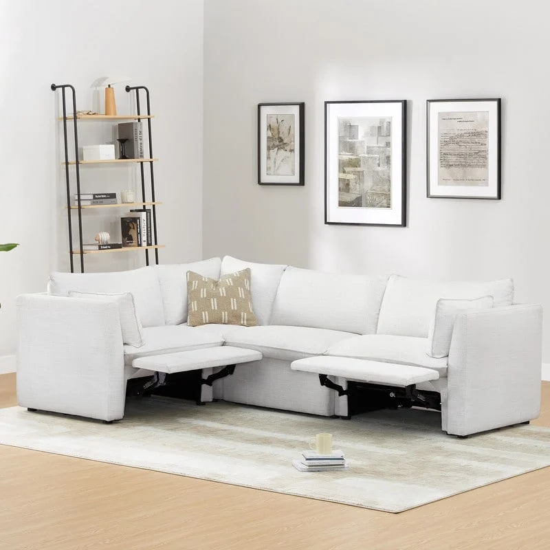 Cypress 107W L-shape Power Reclining Sectional Sofa Couch