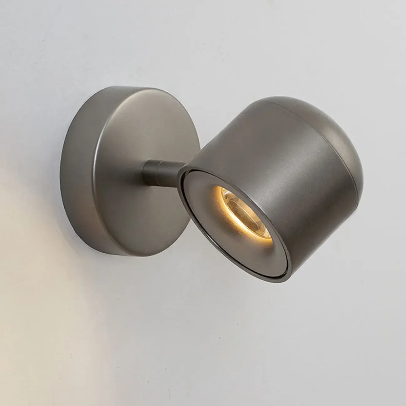 Simple 1-Light Nickel Adjustable Wall Sconce