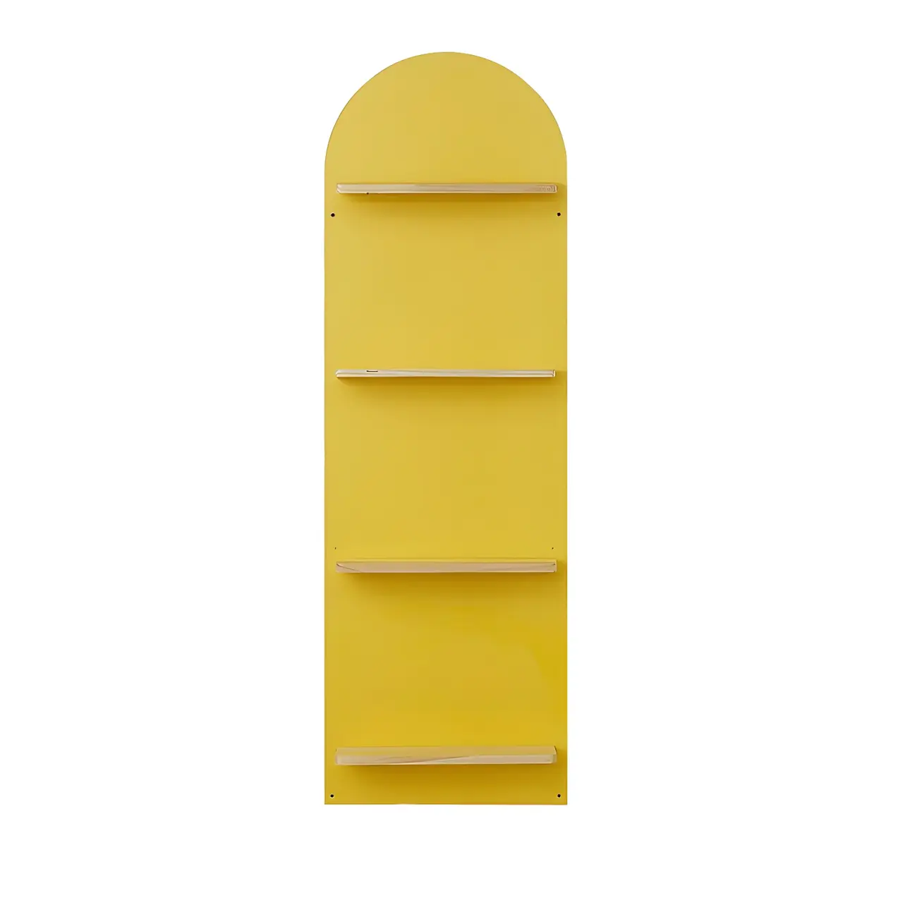 Modern Arched Wall Vertical Vinyl Record & Book Display Shelf