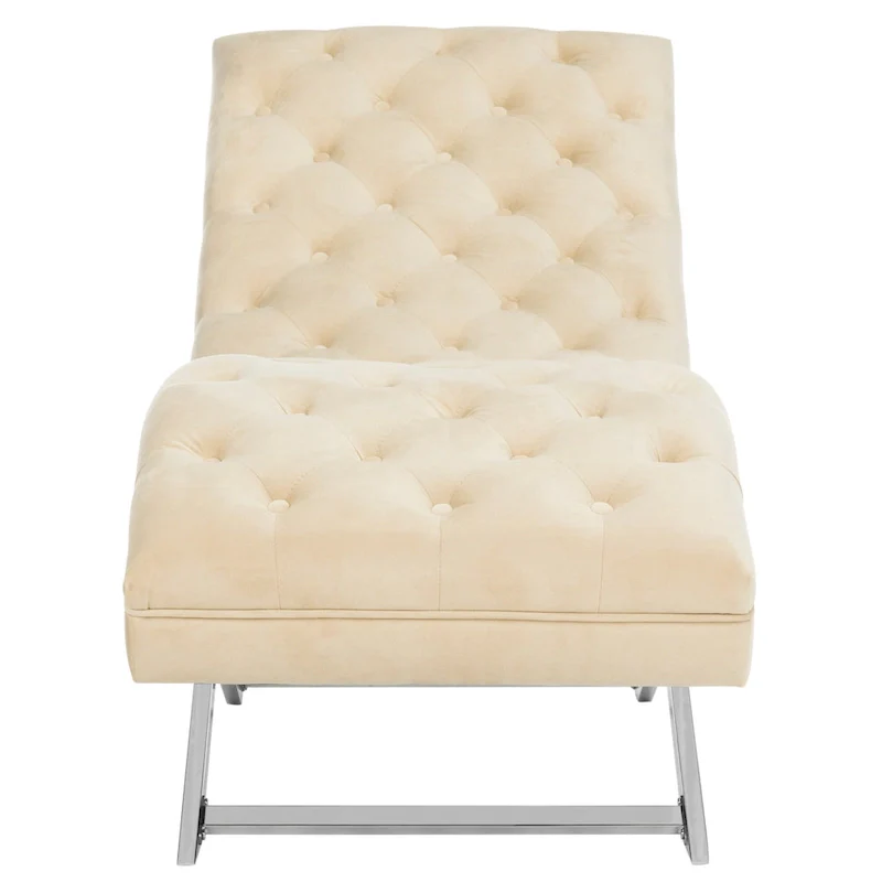 SAFAVIEH Cheri Chaise with Round Pillow - 65Wx23Dx33H