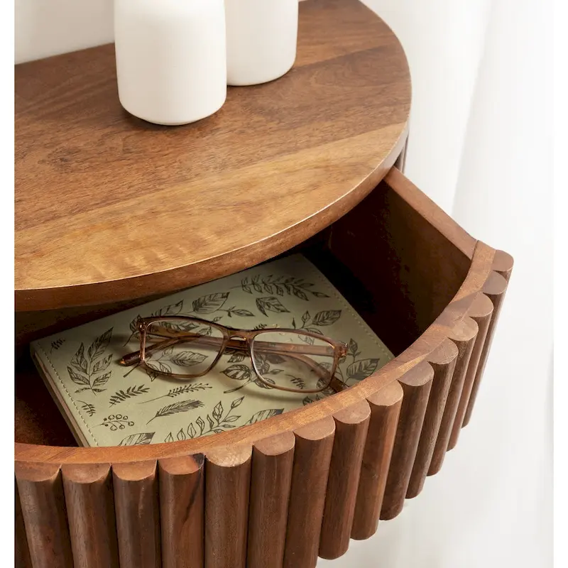 Kate and Laurel Reid Ribbed Floating Side Table