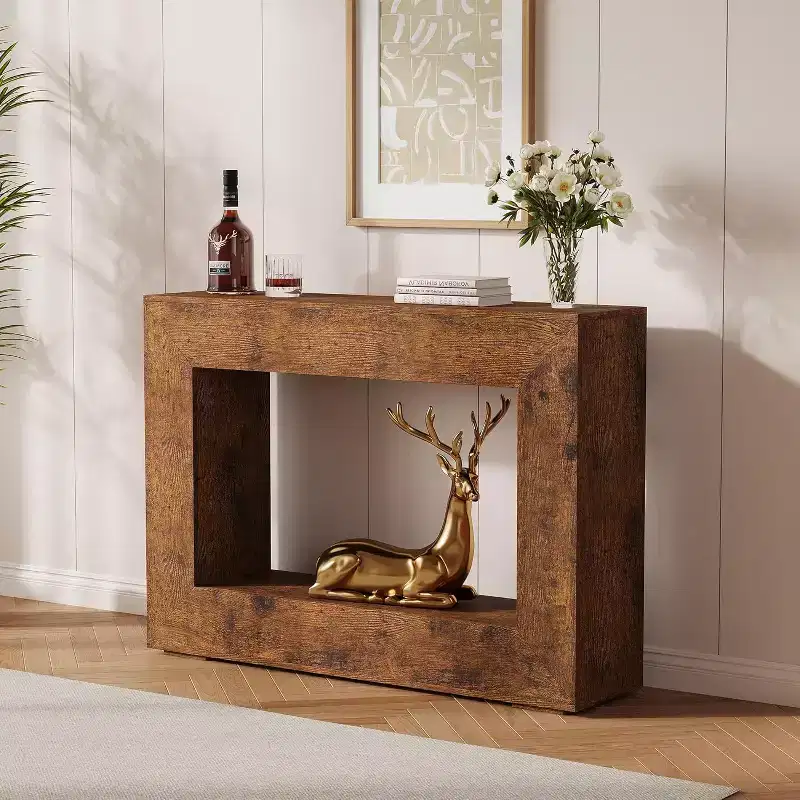 47 in Farmhouse Console Table,Entryway Console Table with Storage, Industrial Hallway Accent Table for Living Room, Entrance