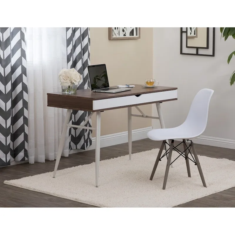 Calico Designs Alcove Modern Desk with Large Split Drawer