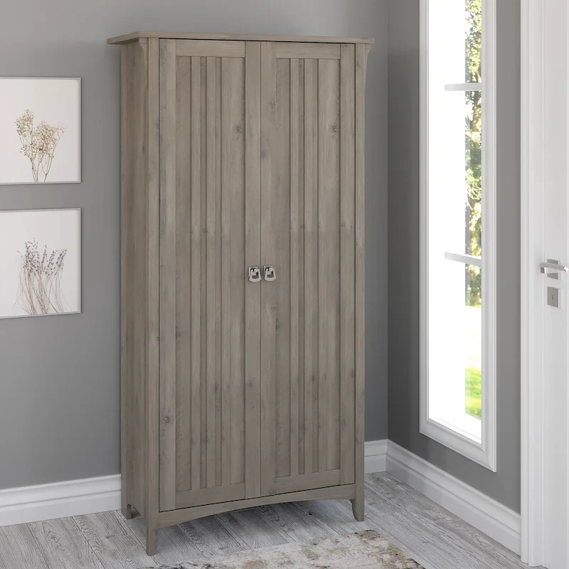 Tall Freestanding Storage Cabinet with Doors – Adjustable Shelves, Any Room