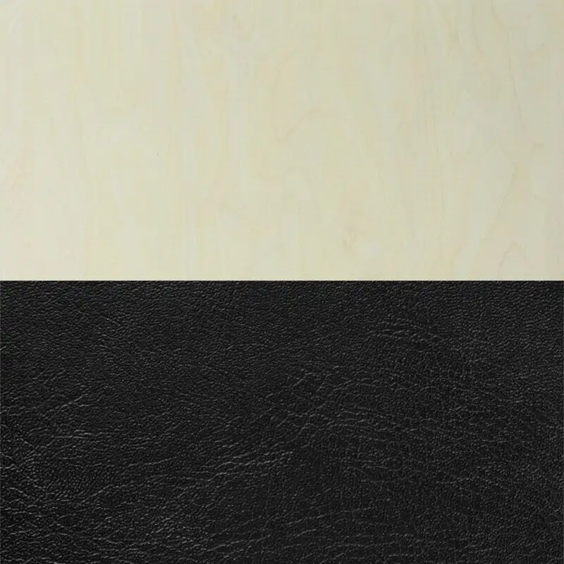 Kahlo 48  Square Breakroom Table- Maple/ Black & 4 Restaurant Stack Chairs- Black