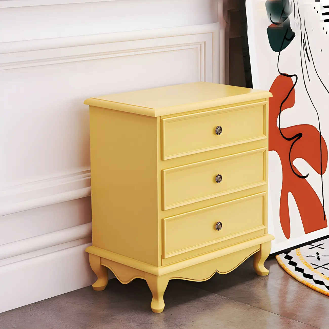 Traditional Yellow Wooden Dressers & Chests with Drawer