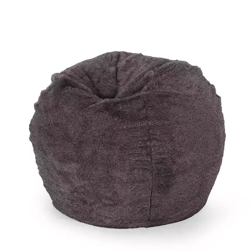 34" Greyrock Modern Glam Faux Fur Winter Bean Bag Brown/Beige - Christopher Knight Home