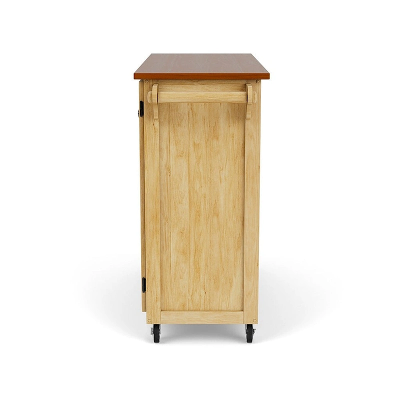 Copper Grove Puff Island Natural Finish 4-drawer Kitchen Cart