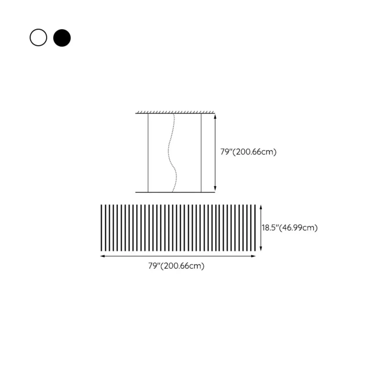 Stylish Linear Acrylic Island Pendant Light in Remote Control