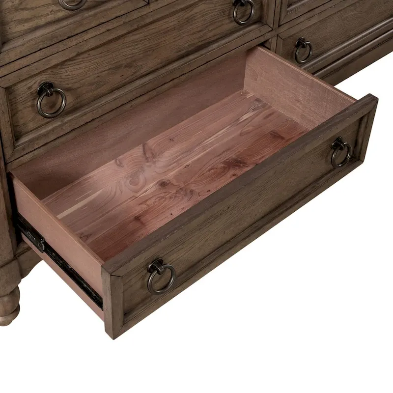 Americana Farmhouse Dusty Taupe 9 Drawer Dresser