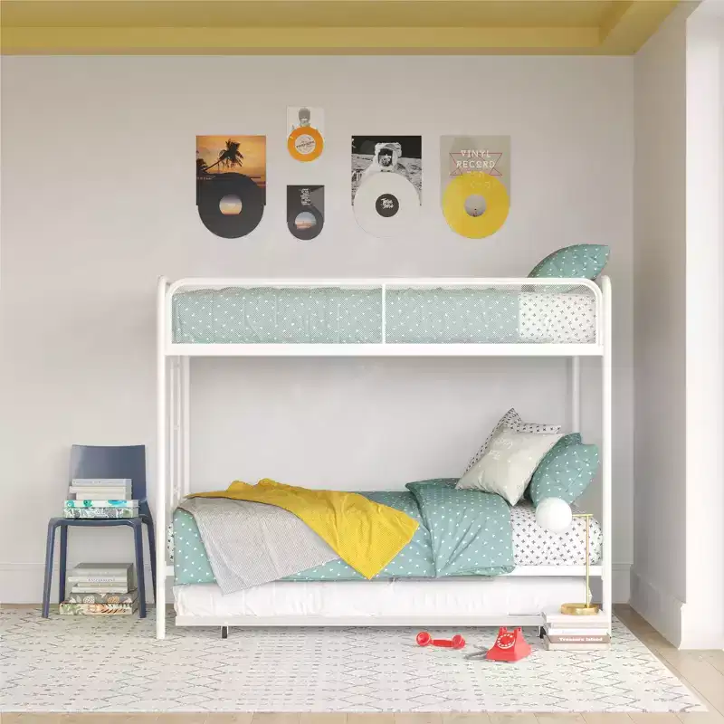 Bellemave Isaiah Triple Twin Metal Bunk Bed white
