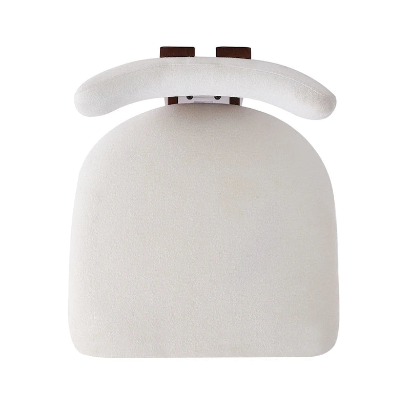 26.5 Round Upholstered Counter Stools, Set of 2 Low Back Bar Chairs with Black Metal Frame