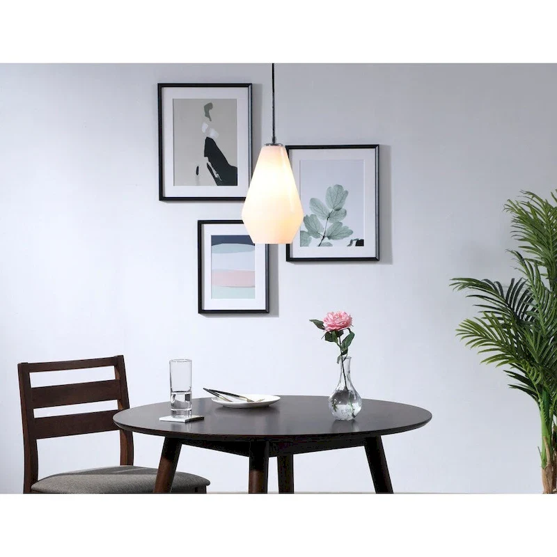 Gerald 1-light Elongated Glass Shade Hanging Pendant Light