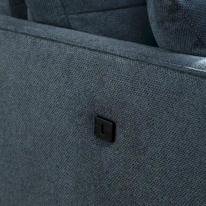 Tufted Loveseat with USB Outlet - 3 Seater