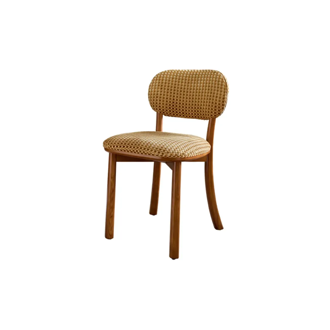 Modern Armless Upholstered Solid Wood Dining Chair
