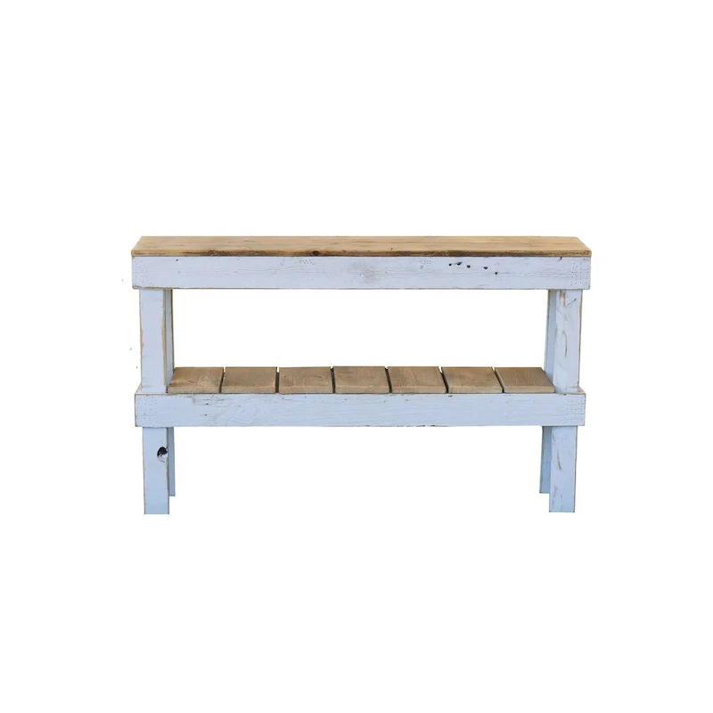 Two-Tier Reclaimed Wood Console Table