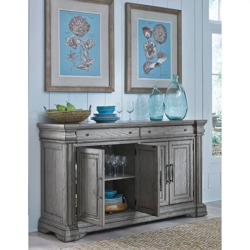 Madison Ridge Server and Hutch - 19.02 W x 49.13 H x 65.98 D