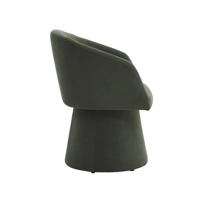 Evie Modern Upholstered Fabric Swivel Dining Chair