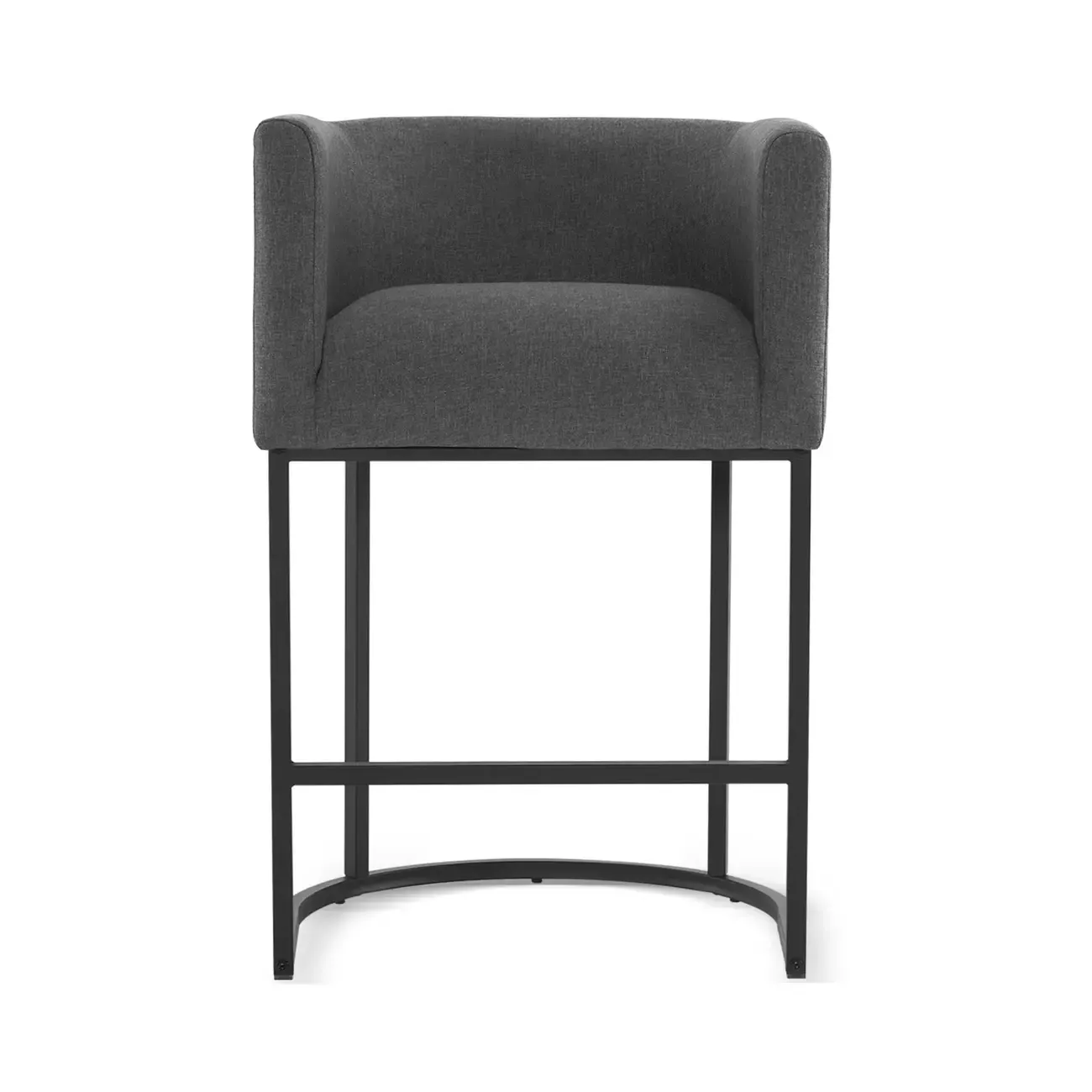 Modern Upholstered Barrel Back Counter Stools