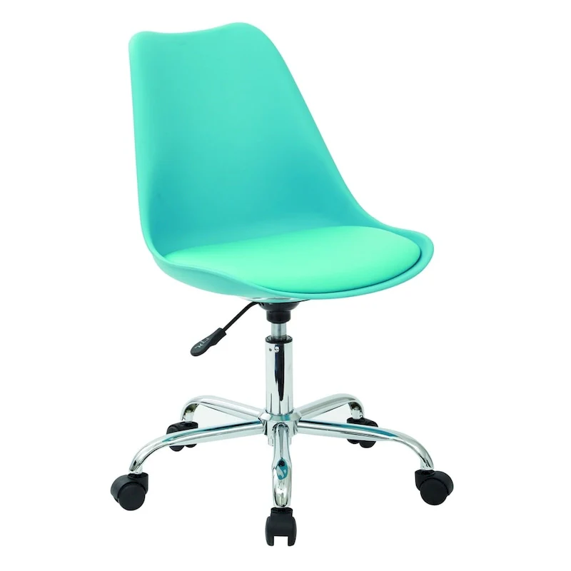 OSP Home Furnishings Emerson Pneumatic Chrome Base Office Chair