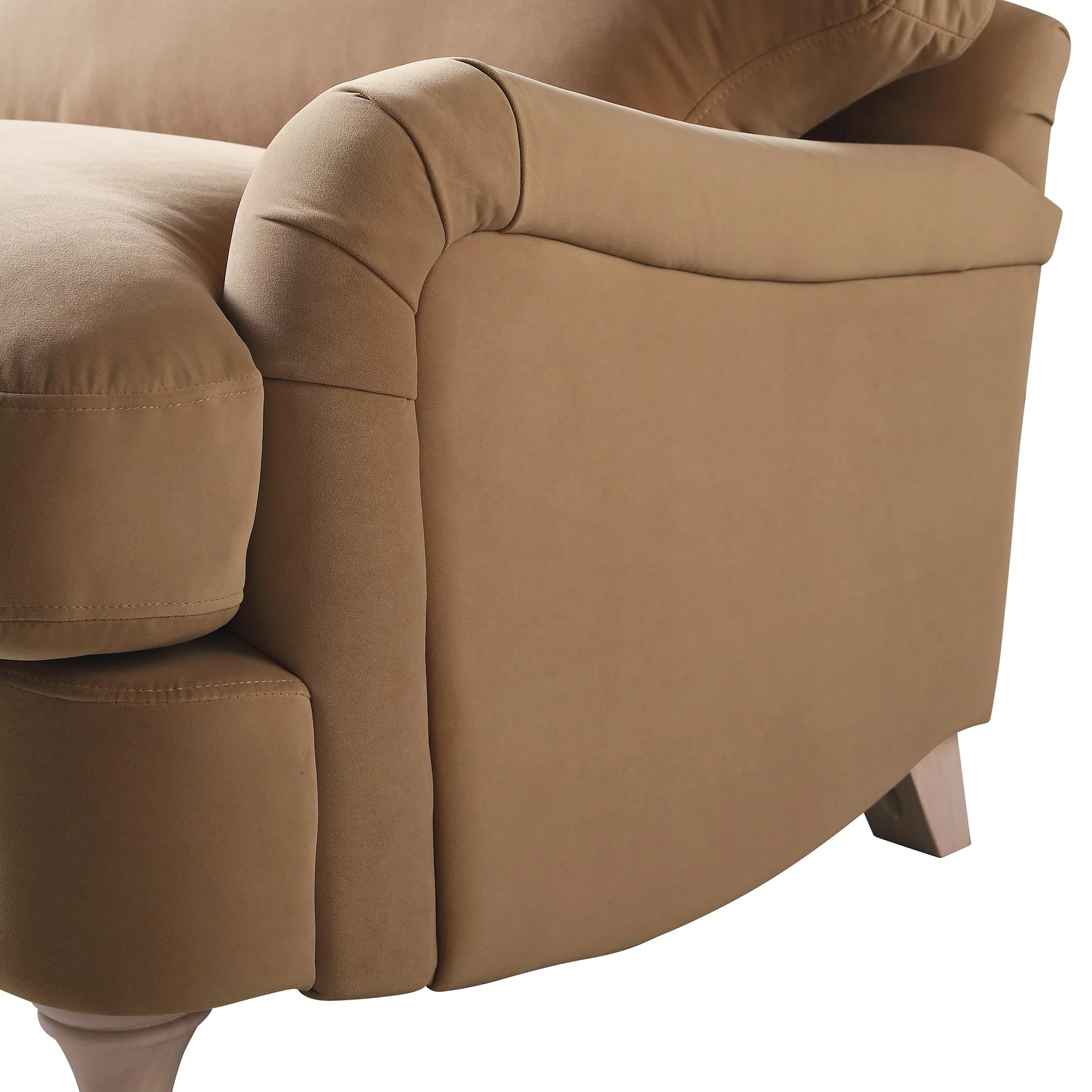 Camel Velvet Sofa, Loveseat