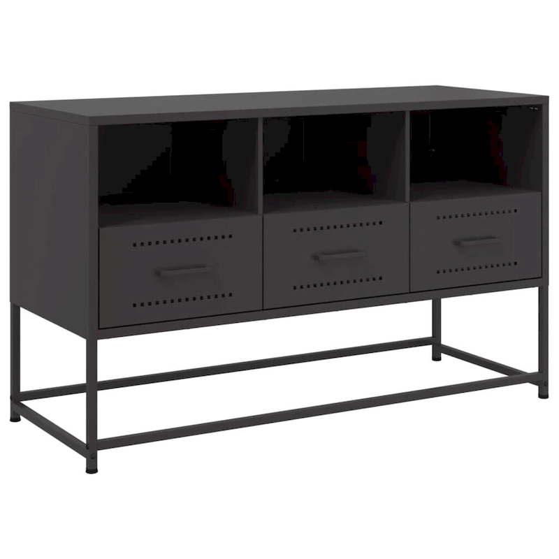 vidaXL TV Stand Entertainment Center Media Unit Living Room Furniture Steel - 15.4 x 39.6 x 23.8