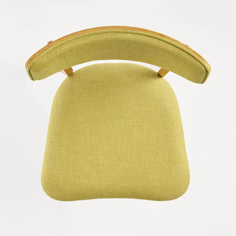 Chazz Mid-Century Modern Upholstered Rubberwood Dining Chairs (Set of 4) by Christopher Knight Home