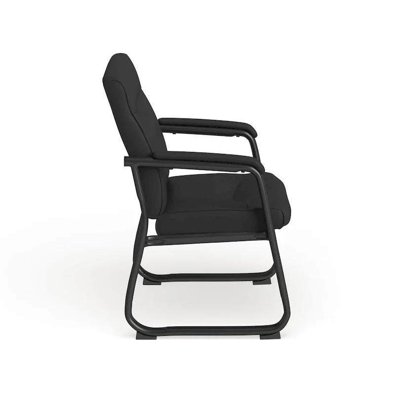 Big & Tall Soft Leather Sled Base Executive Reception Chair