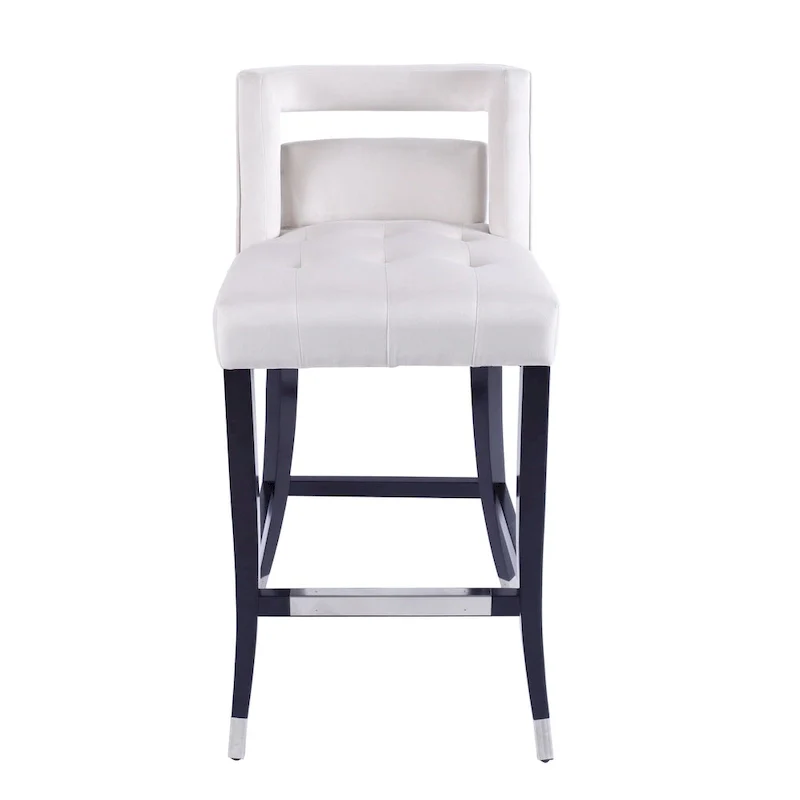 Suede Velvet Barstool with nailheads Dining Room Chair