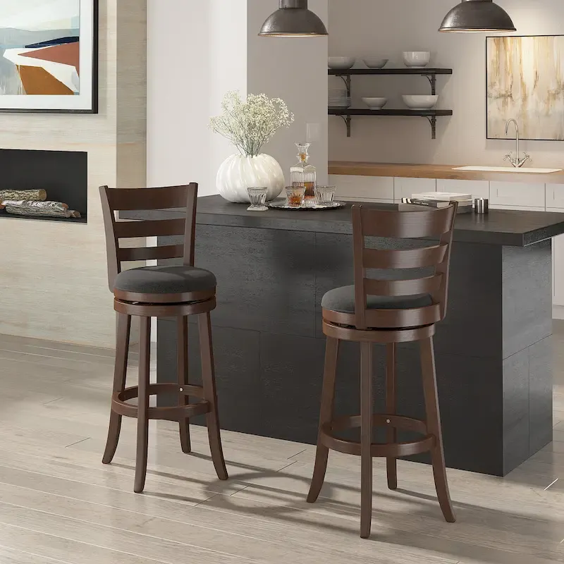 Rovinj Ladder Back 29H Swivel Bar Stool