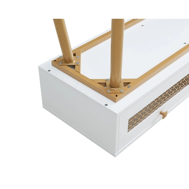 41.9 Wood 2-Drawer Entryway Console Table