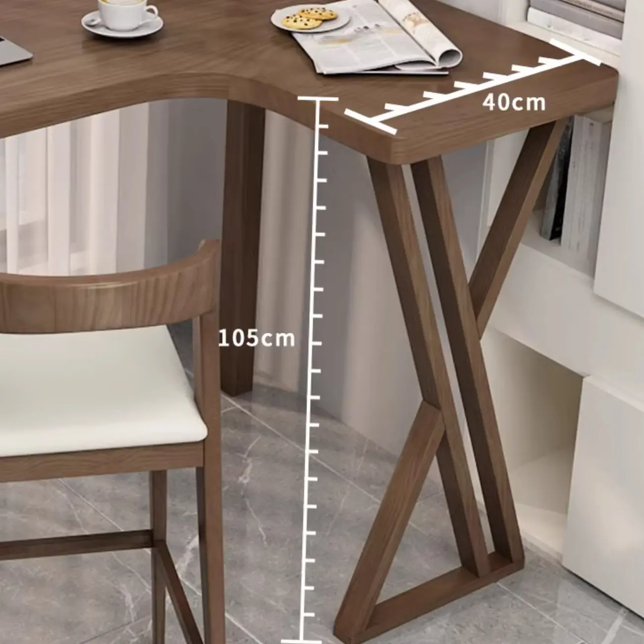 Smooth Brown Wooden Free Foam Bar Tables