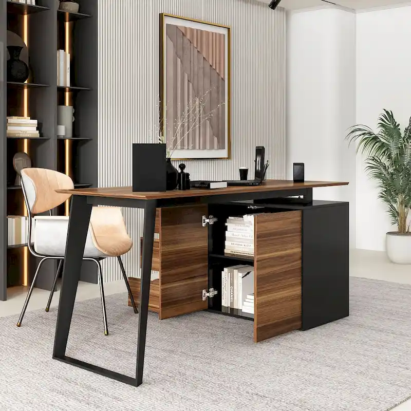 54.3 Office Computer Desk Corner Desk Reversible Cabinet