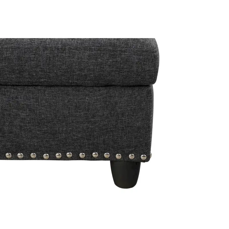 Alger 98-inch Wide Left Hand Facing Sofa with Chaise and Ottoman - 98 W x 71 D x 33 H