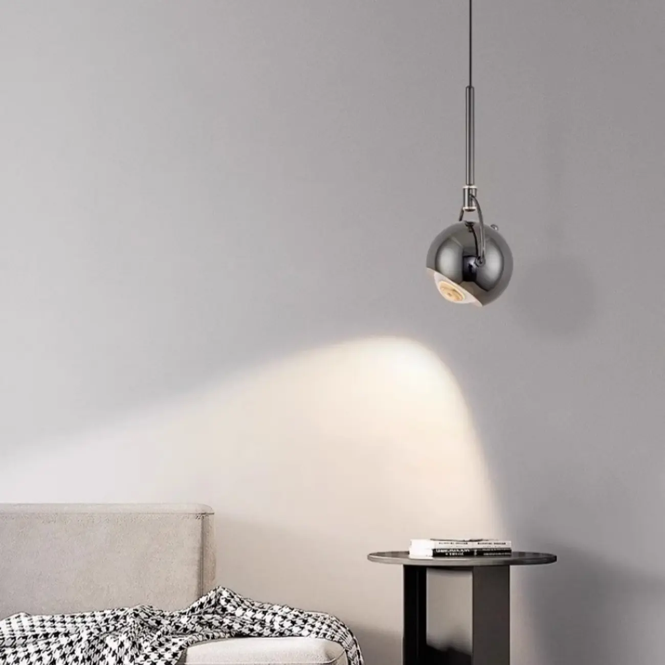 Modern Globe Metal Dimming Bedroom LED Pendant Light