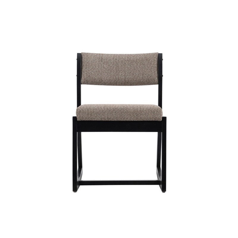 Clyde Solid Wood Black Sled Base Accent Chair