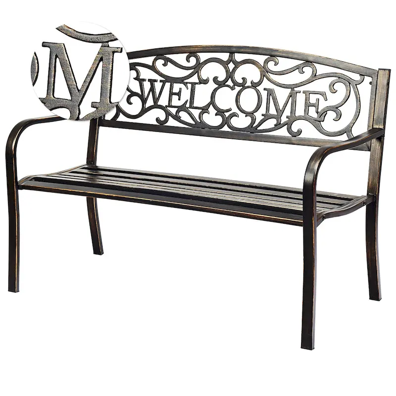 Costway Garden Bench Outdoor Furniture Porch Path Loveseat Chair - See Details