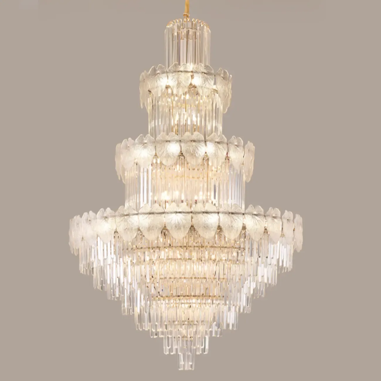 Luxury Crystal Round Chandelier with Elegant Tiered Design