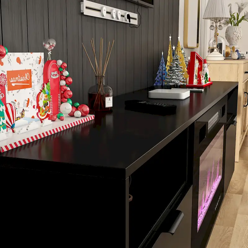 Fireplace TV Stand Electric Fireplace TV Console w/Remote Control