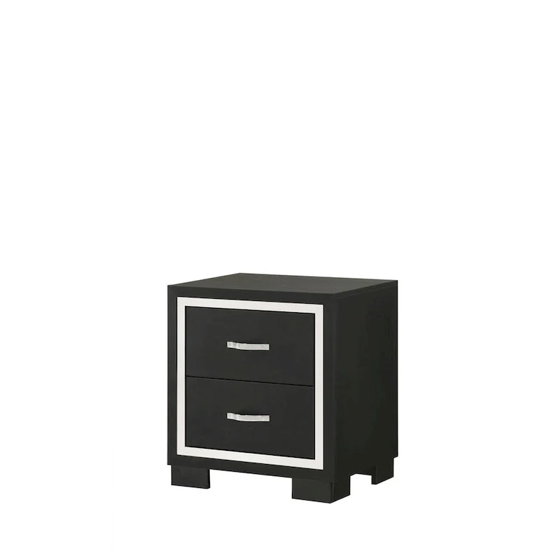Black Velvet Upholstered Panel Bedroom Furniture