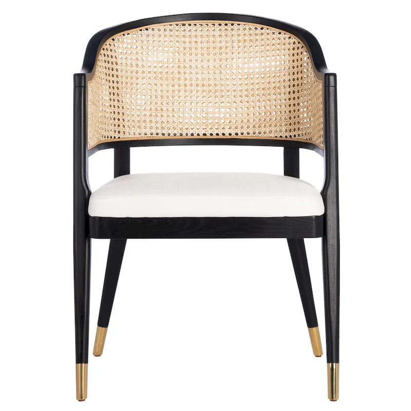 SAFAVIEH Couture Dominica Rattan Dining Chair - 23.4  W x 22.8  L x 33.6  H - 23 W x 23 D x 34 H