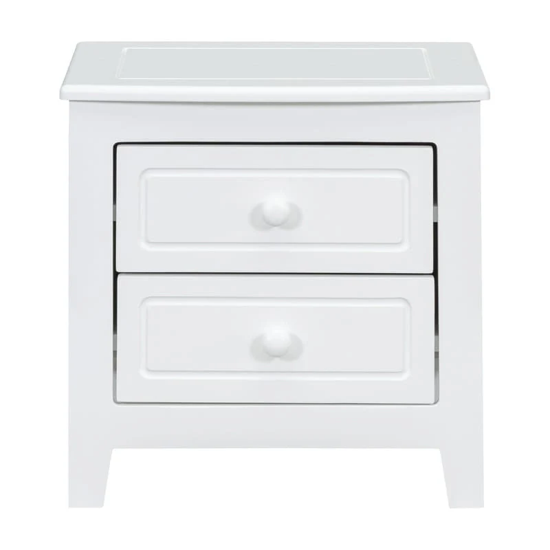 3PCS Retro Design Queen/Full Size Wood Platform Bed Set with 2 Nightstands