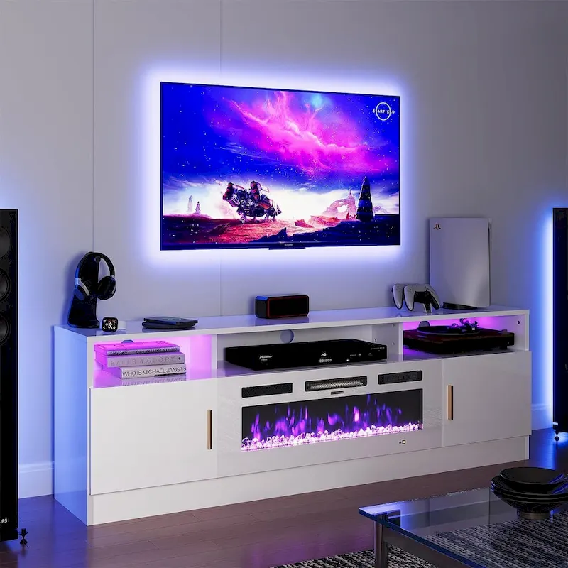 70Fireplace TV Stand with 36 Electric Fireplace