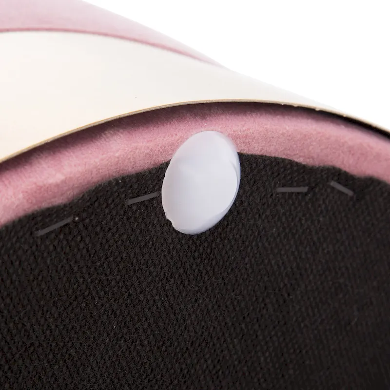 Small Round Velvet Ottoman Upholstered Foot Stool